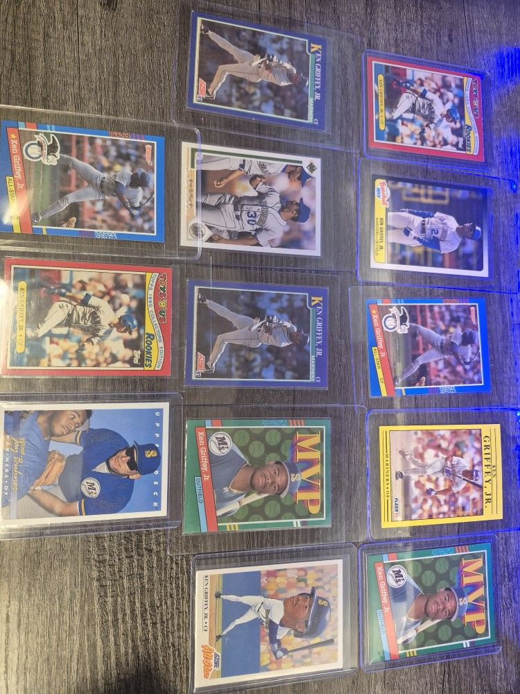 KEN GRIFFEY JR / CARDS 2.ROOKIE CARDS / 13 CARDS TOTAL