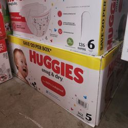 Huggies Big Box 5 Or 6 $40 Each Box.