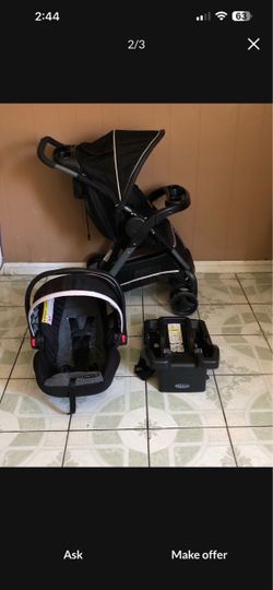 LIKE NEW GRACO CLICK CONNECT TRAVEL SYSTEM STROLLER CAR SEAT AND BASE!!!!