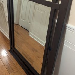 Dresser Mirror, Espresso Color Wood Frame