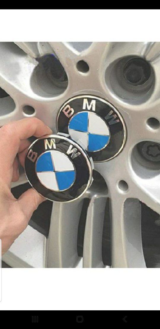 New set of 4 BMW emblems For Wheels Rims 335i 535i 328i 528i x5 m3 m5 530i 330i will fit many BMW's