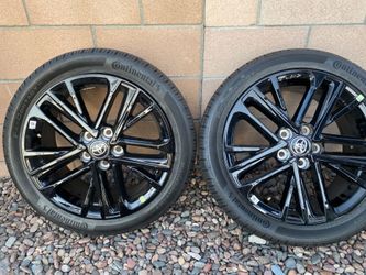 Toyota Gloss Black Wheels with Continental Tires