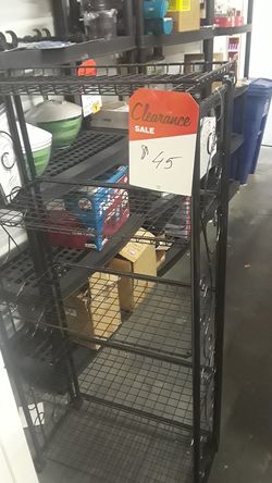 5 shelf bakers rack black or blue