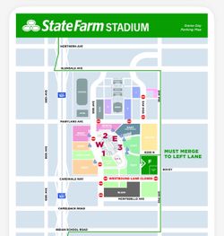 Denver Broncos Arizona Cardinals Green Field F Parking Passes tickets