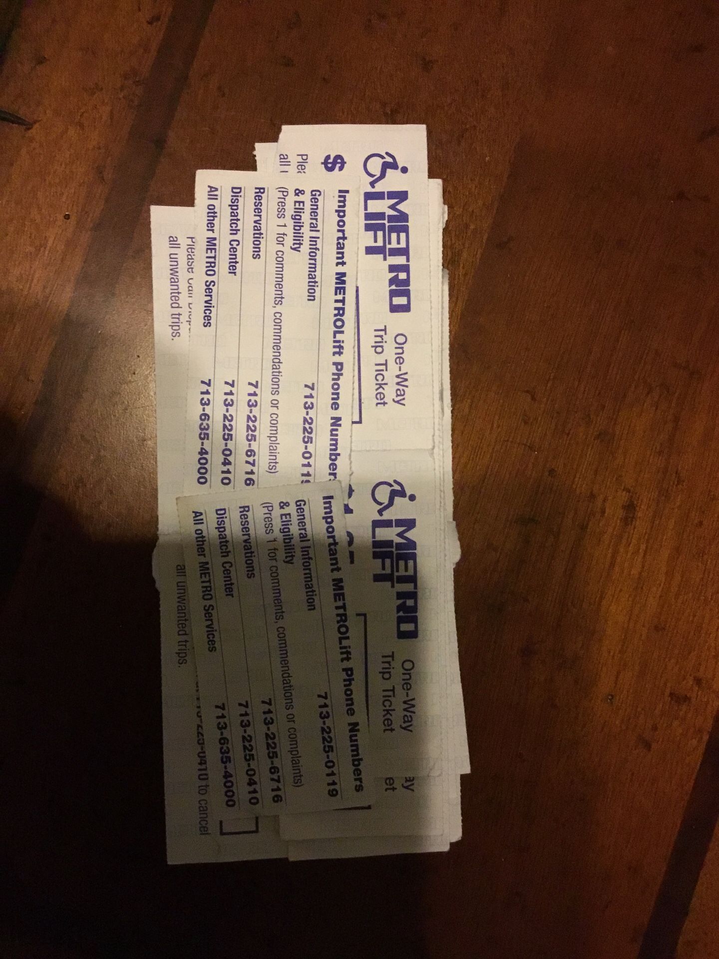 Metro lift tickets 20