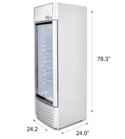 Premium Levella Single Glass Door Display Refrigerator