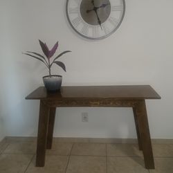 Solid Wood sleek modern Entryway Table