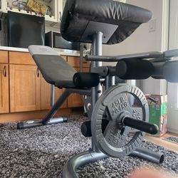 Gold’s Gym Weight Bench w/ 45 lb Plate