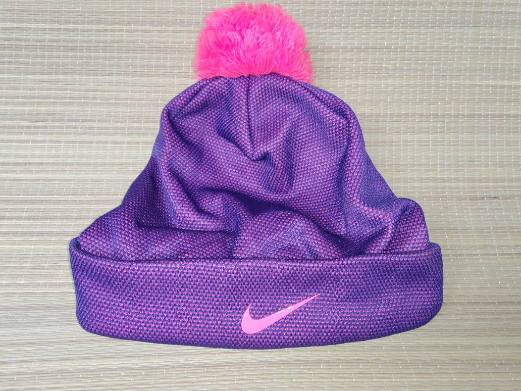 Pre-owned Youth Size Nike Pink And Purple Stocking Cap (L040SN01)
