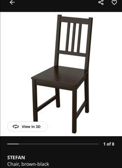 Black dining chairs from IKEA