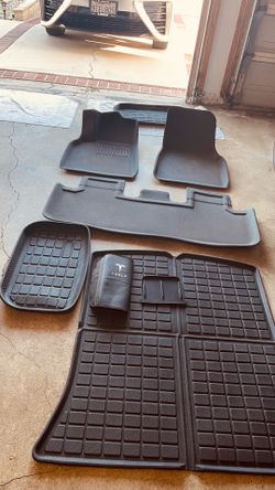 Set of All-weather Floor Mats for Tesla Model Y.  Gently used