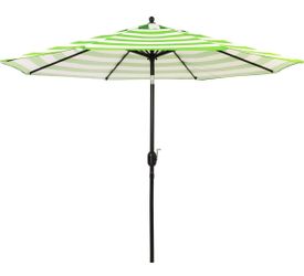 New Sunnyglade 9' Outdoor Patio Umbrella w/ Crank & Tilt & Aluminum Pole (Green & White) - $35