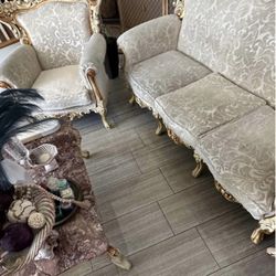 3 Pieces Sofa, Love Seat And Center Table