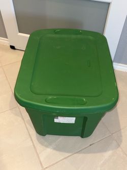 Set of 2 Sterilite 18 Gallon Green Storage Totes