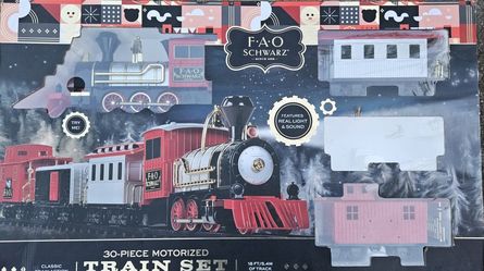 Train Set FAO Schwarz Motorized with Real Lights & Sounds