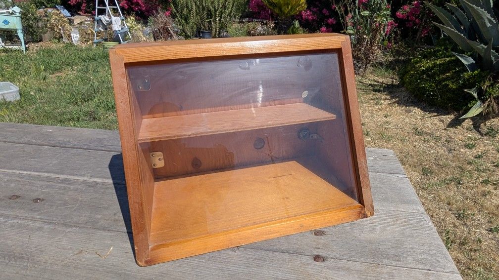 Vintage Glass Display Case – Wood by Cole National Corp 12"x16.5"