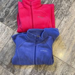 Columbia Girls Fleece Jackets Size 10-12 New