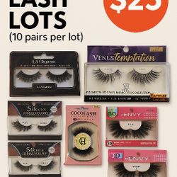 Small Lash Lot ( 10 Pairs Per Lot) Mixed Brands