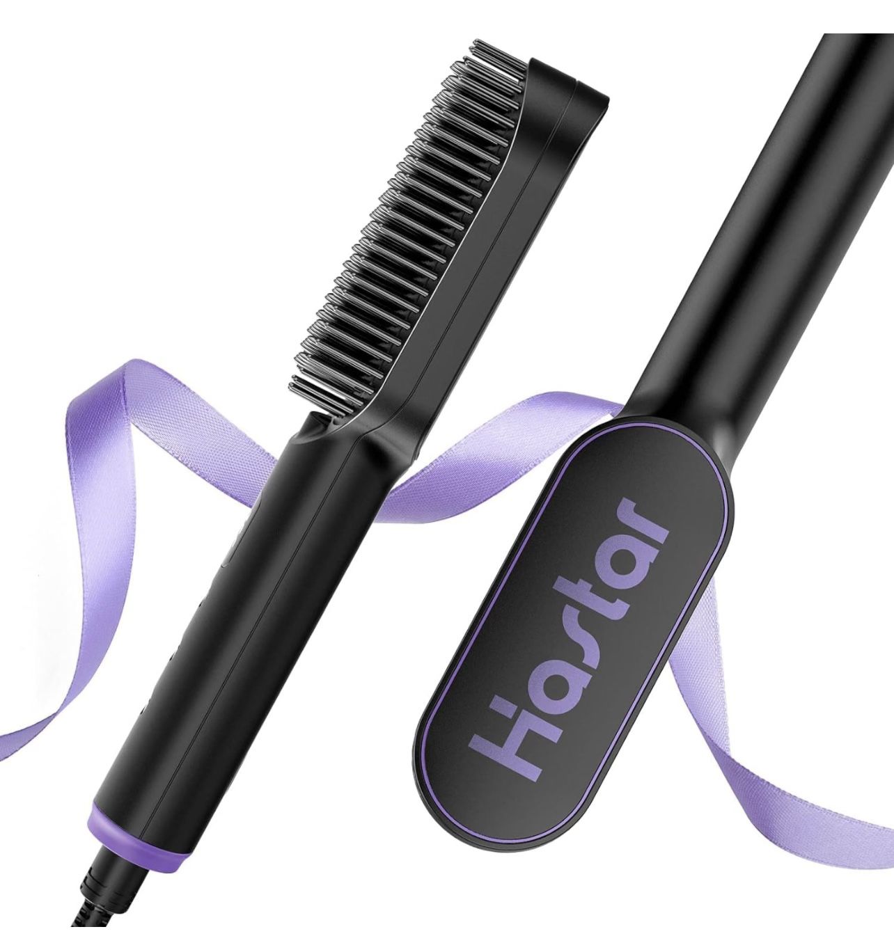 BRAND NEW IN BOX Hair Straightener Brush, Hastar Ceramic Negative Ion Straightening Comb, 20s Fast Heating Electric Hot Hair Brush,