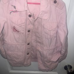 Girls pink jacket coat perfect for cold weather/wind/rain 