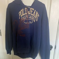 Adult Size Medium Polo Jeans Company Ralph Lauren Hooded Sweatshirt