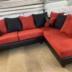 Sectional Red and Black 