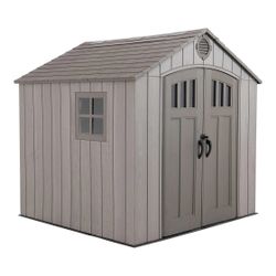 NEW IN BOX: Lifetime 8 Ft. X 7.5 Ft. Outdoor Storage Shed - 60370