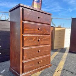 5 Drawer Dresser Pinewood 