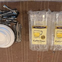 Disposable Realistic Cutlery Plates Set 