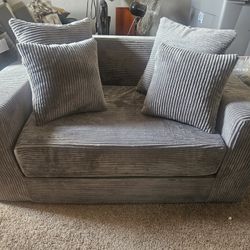 Boneless gray couch