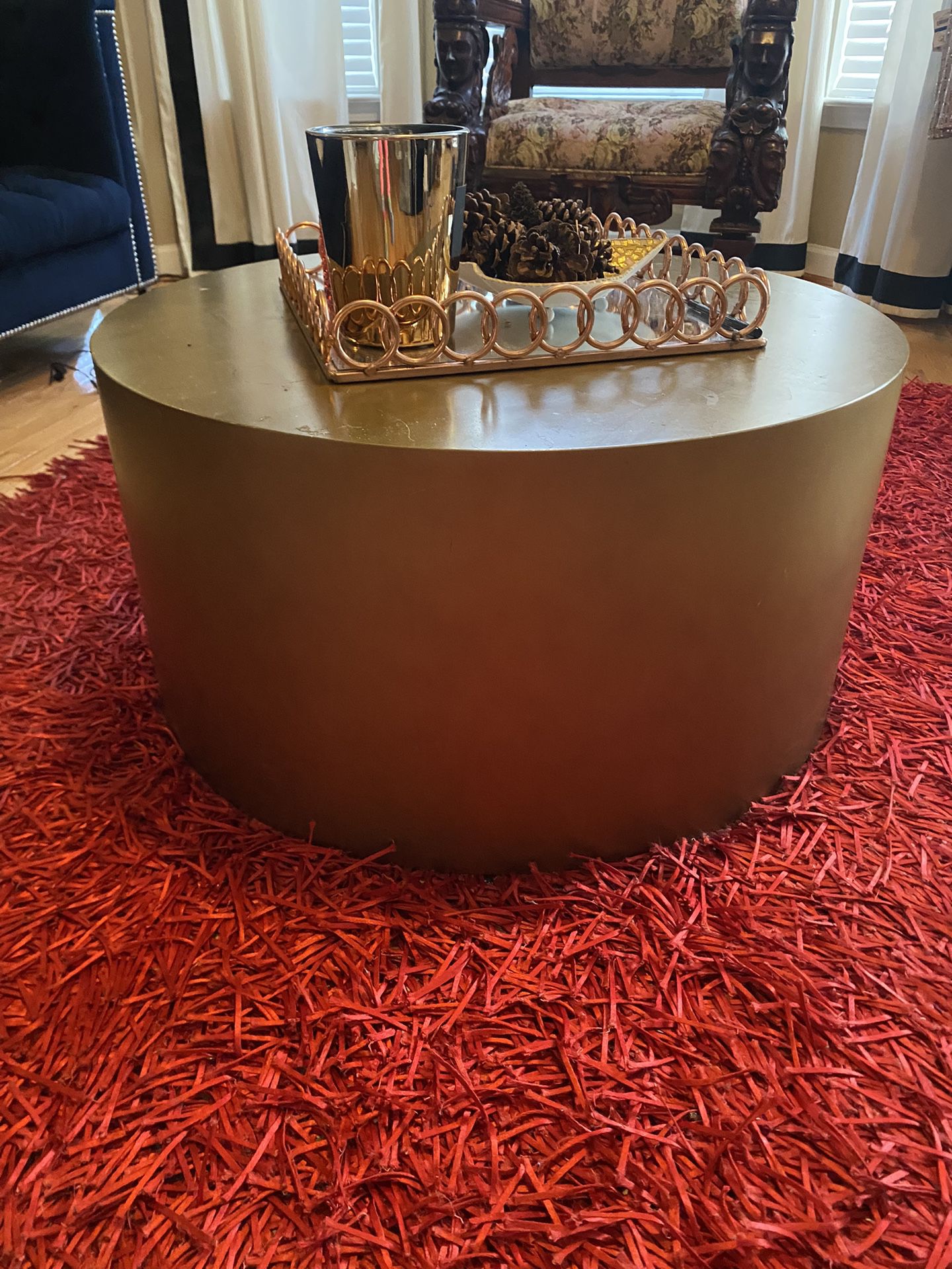 West elm Gold Coffee Table 30in Wide 15 In Tall