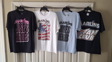 JOSE'S HEROS MARLINS LIMITED EDITION TEE SHIRT 👕 SIZE LARGE OR XL- LOTS TO CHOOSE FROM $15(1) OR $25(2)