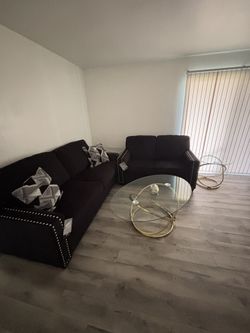 Black Sofa And Love Seat