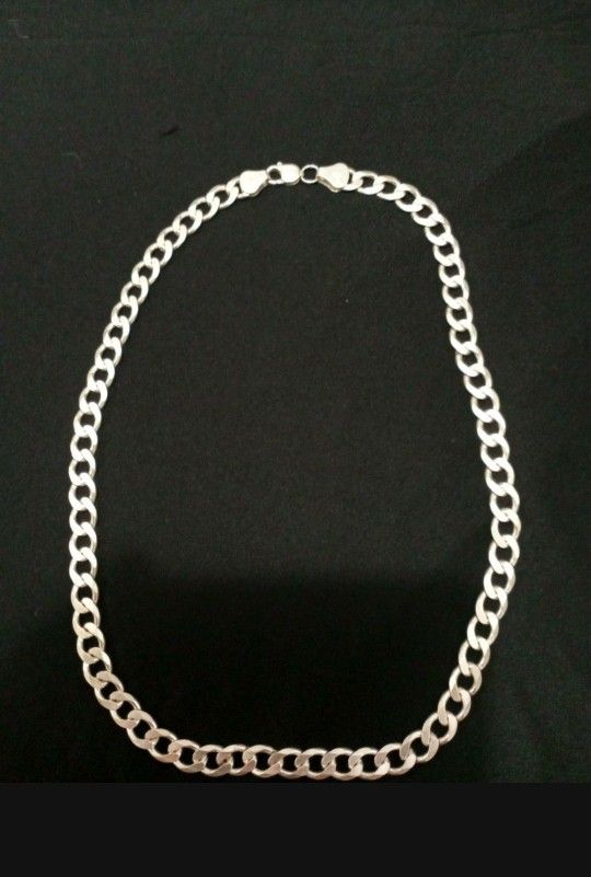 Cuban Link Chain New Unisex 925 Silver $$230