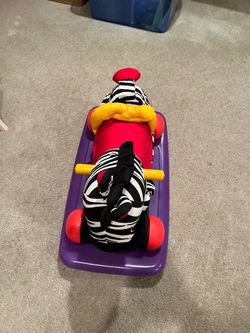 Kids Zebra Rocking/Ride-On Toy with Wheels