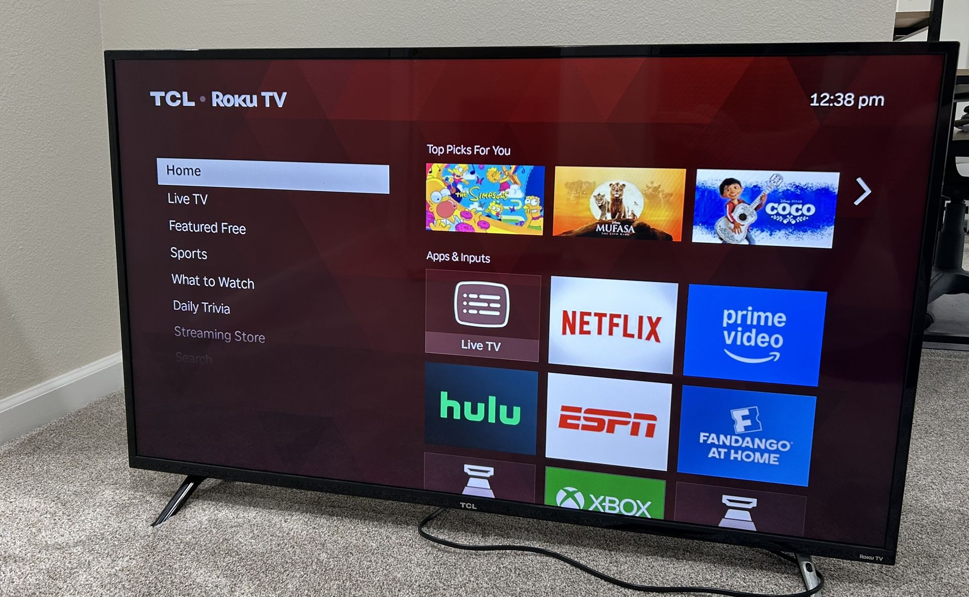 49” TCL Roku TV