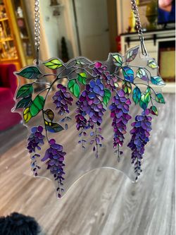 Wisteria acrylic vines hanging on chain