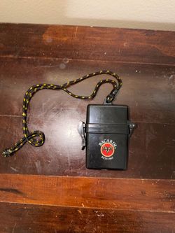 Bacardi Rum Travel Case ID Holder On Black & Glad Rope Advertisement