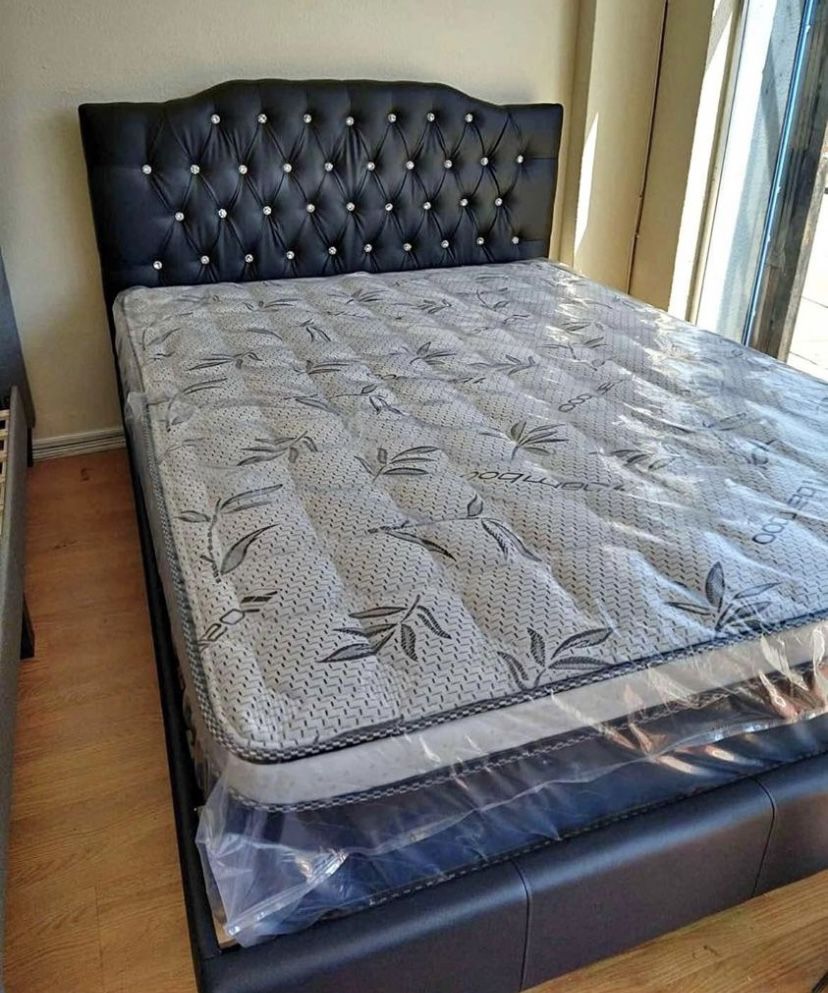 New Queen Bed Frame With Mattress $340