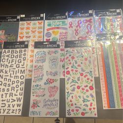 New Scrapbook Stickers Set Of 11