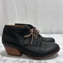 Kork-Ease The Original Helene Lace Up Pebbled Shoes 9.5M Leather Black Academia