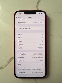 iPhone 14 - 128GB Unlocked (Red)