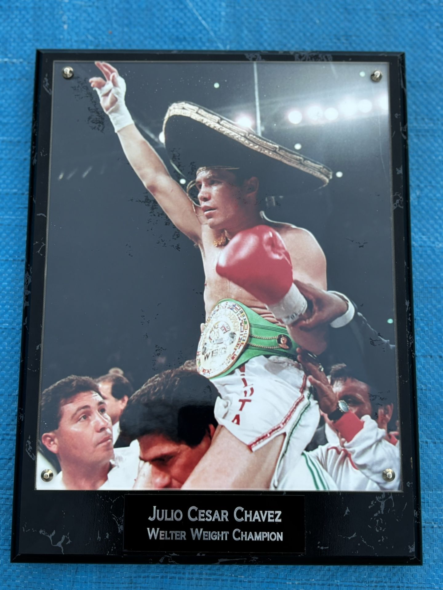 Custom Collectible Sports Memory Plaque Julio Cesar Chavez