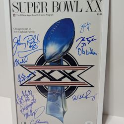 Chicago Bears Super Bowl XX 11-Signature 11x17 Photo Poster - Jim Mcmahon Singletary Refridgerator