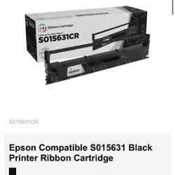 Epson Compatible S015631 Black Printer Ribbon Cartridge