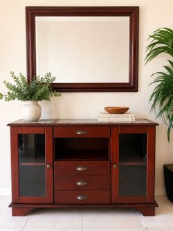 Buffet table or console table with mirror
