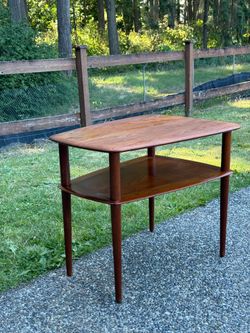 Mid  century modern danish Solid Teak Side Table by Peter Hvidt