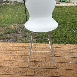 High White Stool Chair 