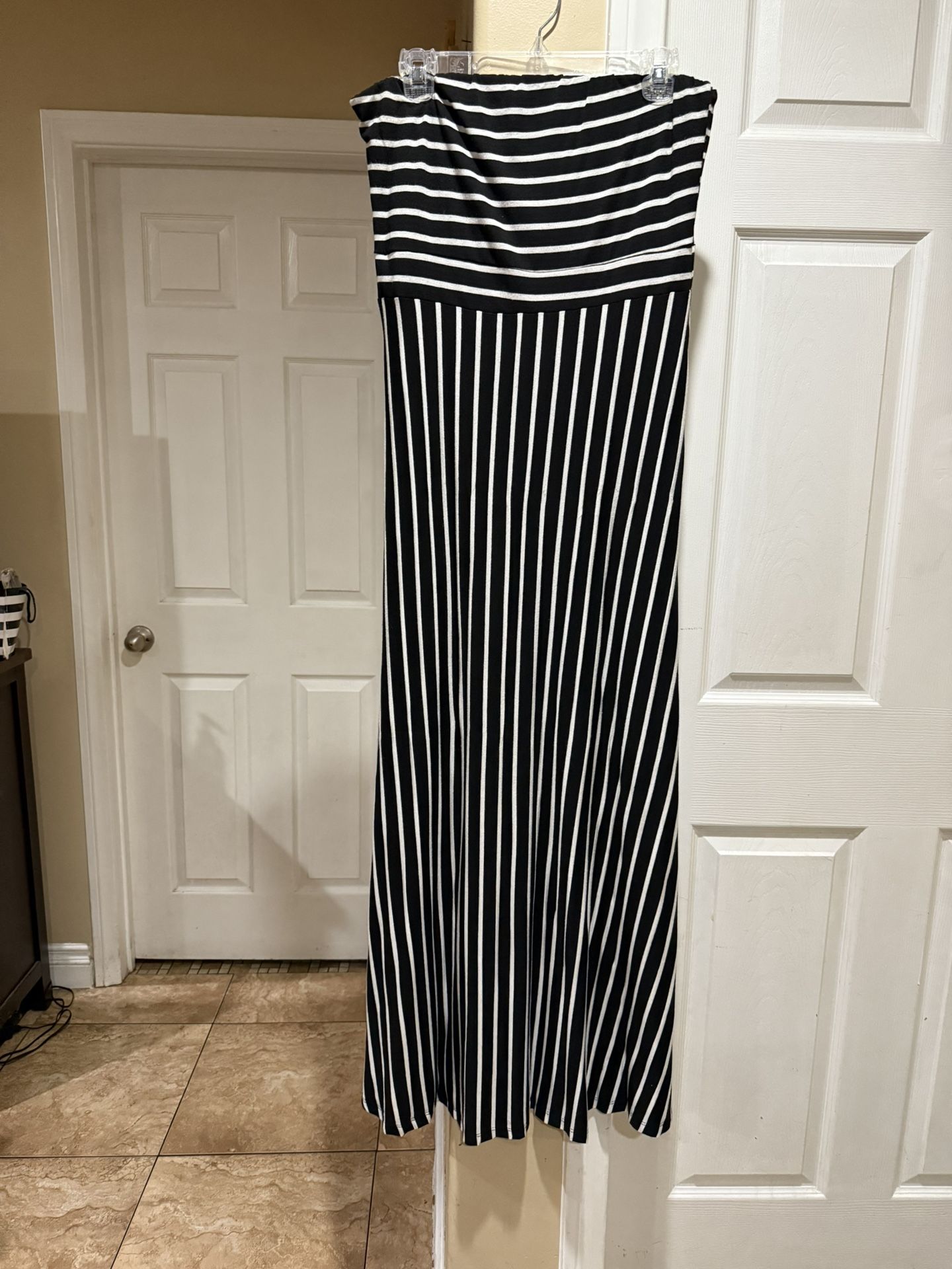 Women’s Black & White Stripes Dress