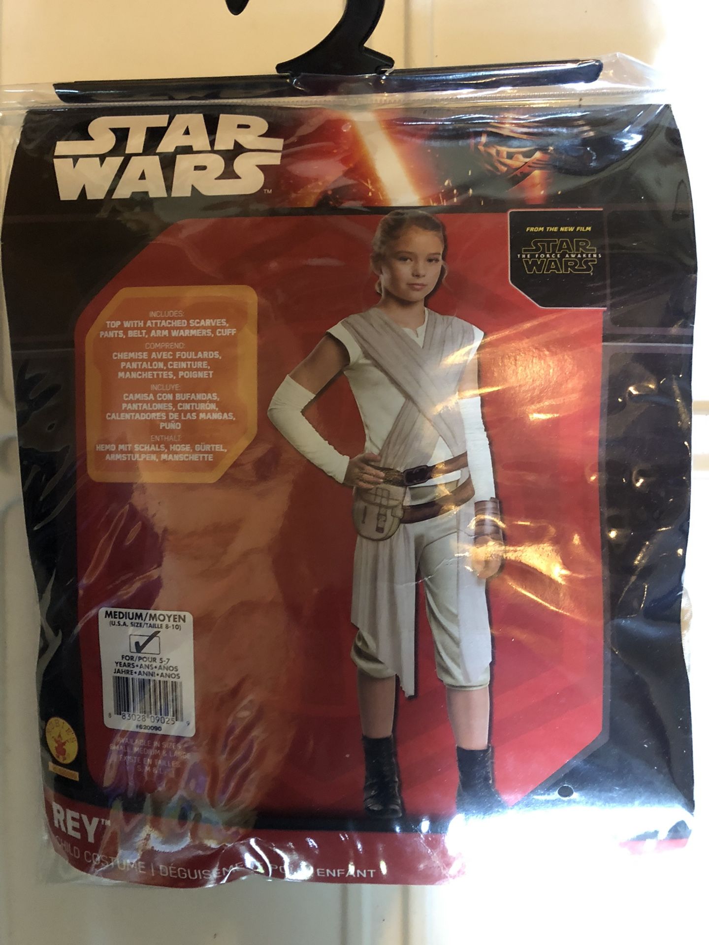 Child Star Wars Rey Costume, Size Medium